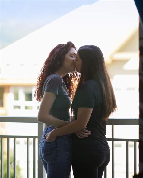 women kissing women gif|two attractive lesbian girlfriends passionately kissing and .